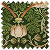 William Morris Strawberry Thief Velvet, Nettle - Roman Blind